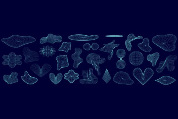 30 Grid Y2k Set Abstract Geometry Shape: Integrating Retro Aesthetics into Modern Design Workflows