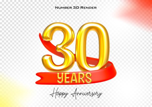 30 Years Gold Anniversary Design