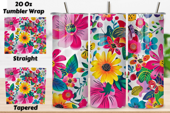 3D Floral Tumbler Wrap Design Seamless: Elevate Your Sublimation Projects