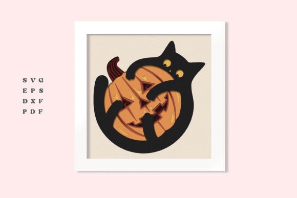 3D Halloween Cat Pumpkin Shadowbox Svg: Elevating Your Holiday Decor