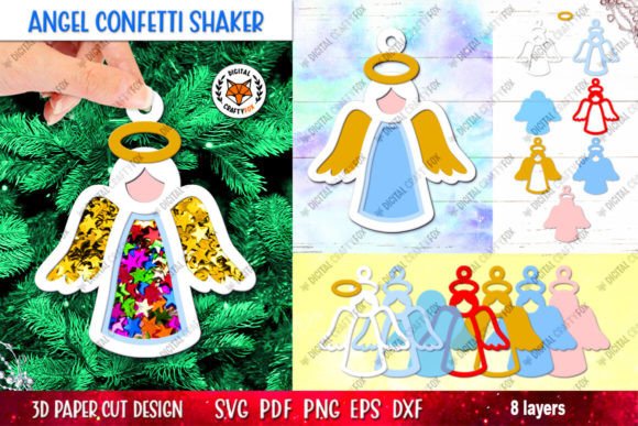 Angel Confetti Shaker Paper Cut SVG: A Guide to 3D Holiday Crafting