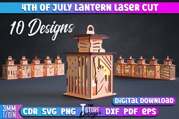 Celebrating Independence with Precision: The 4th of July Lantern Laser Cut Bundle