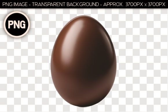 Chocolate Easter Egg Isolated Object 1: A Versatile Asset for Modern Design and Crafting