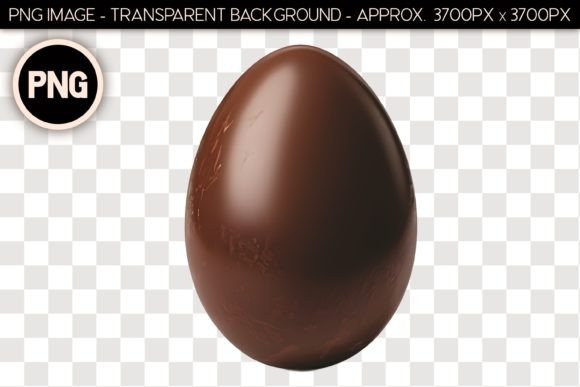 Chocolate Easter Egg Isolated Object 2: Elevating Digital Design with High-Resolution Realism
