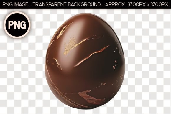 Chocolate Easter Egg Isolated Object 4: A Versatile Asset for Design and Crafting