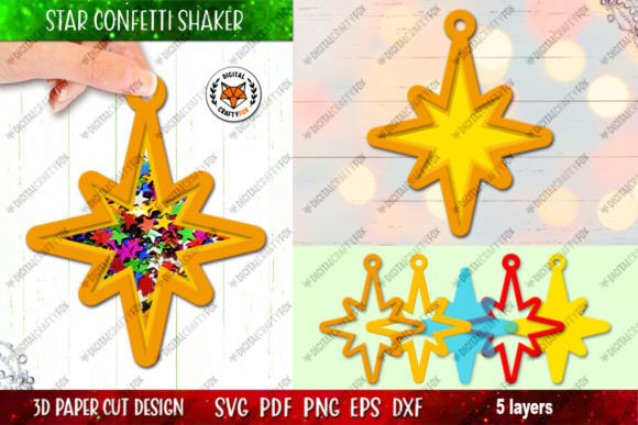 Christmas Star Confetti Shaker, 3D Star: A Guide to Digital Cutting Files