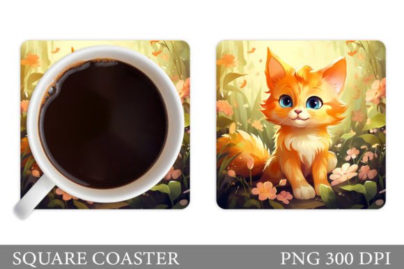 Cute Cat Coaster Sublimation Guide