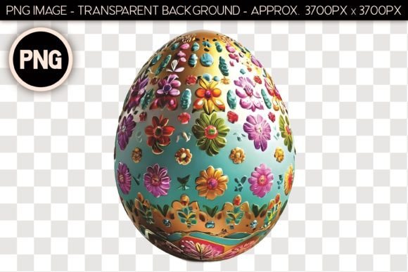 Easter Egg Isolated Object 15: Elevating Your Designs with a Realistic Vintage Aesthetic