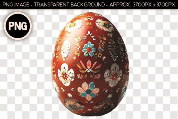 Easter Egg Isolated Object 25: A Versatile Asset for Vintage and Modern Design