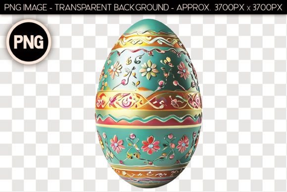 Easter Egg Isolated Object 29: A Versatile Asset for Vintage and Modern Design Projects