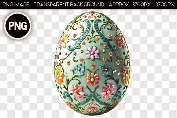 Easter Egg Isolated Object 39: A Versatile Asset for Vintage and Modern Design Projects