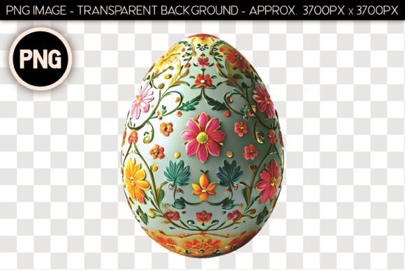 Easter Egg Isolated Object 44: Elevating Design with Realistic Decorative Elements