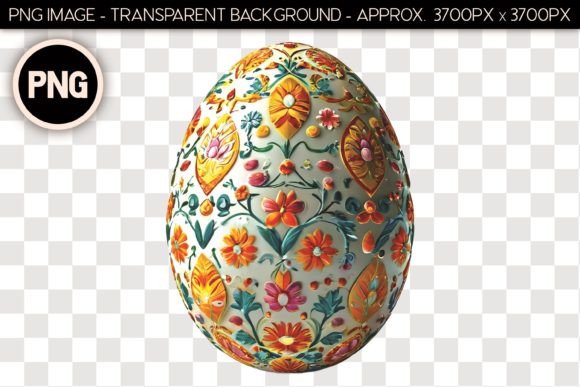Easter Egg Isolated Object 53: A Versatile Asset for Victorian and Retro Design Projects