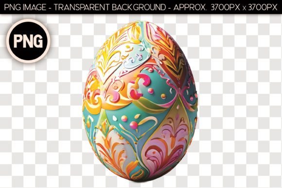 Easter Egg Isolated Object 62: Elevating Design with Realistic Decorative Elements