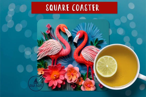 Elevating Sublimation Craftsmanship: The Strategic Value of 3D Flamingo Flower Coaster Designs