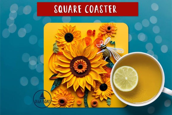 Evaluating the Bee and Sunflower 3d Square Coaster for Sublimation Projects