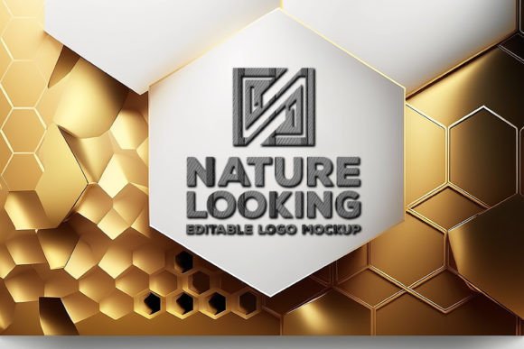 Logo Mockup on Polygon Board: Elevating Brand Presentations with Geometric Precision