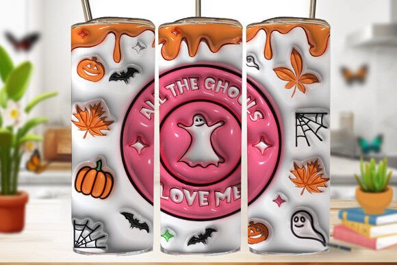 Mastering the All the Ghouls Love Me 3D Inflated Aesthetic for Custom Drinkware