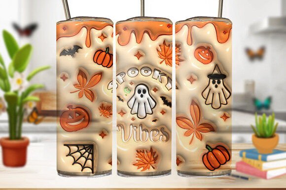Spooky Vibes 3D Inflated Tumbler