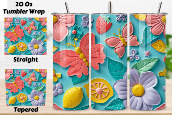 Strategic Branding with Spring 3D Flowers Tumbler Wrap Seamless Designs