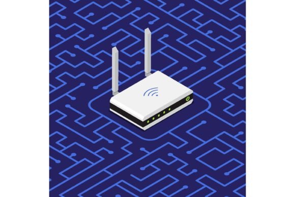 The Art of Connectivity: Visualizing the Isometric Wireless WiFi Router Device